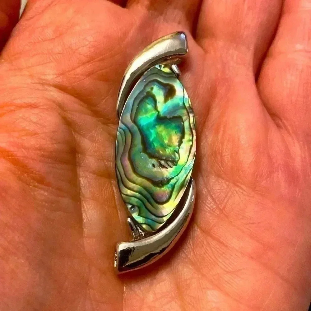 Interesting design 2 sides  pendant Abalone shell 🐚